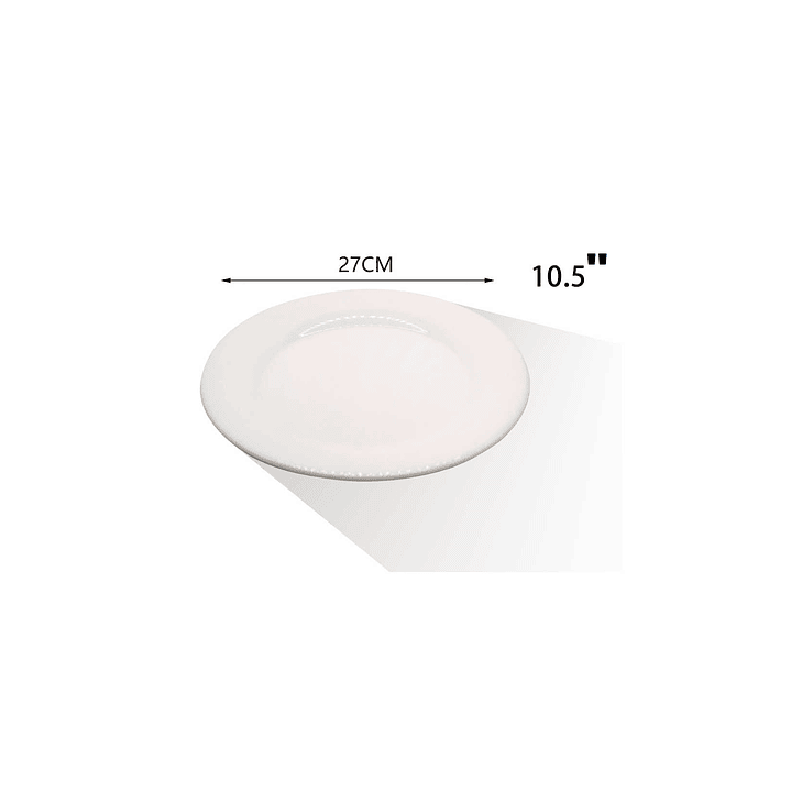 PLATO BLANCO LISO DE CERÁMICA  2