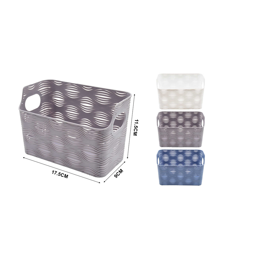 CESTA ORGANIZADORA DE PLASTICO 17.5CM 1