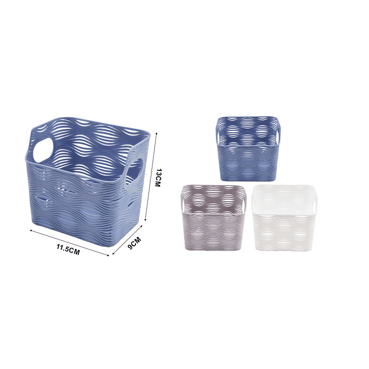 CESTA ORGANIZADORA DE PLASTICO 11.5CM 1