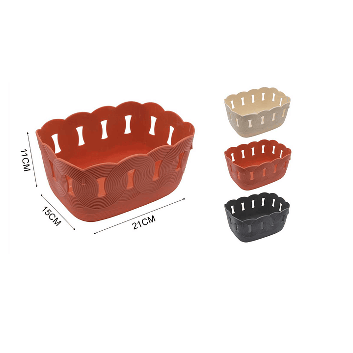  CESTA ORGANIZADORA DE PLASTICO 21CM 1
