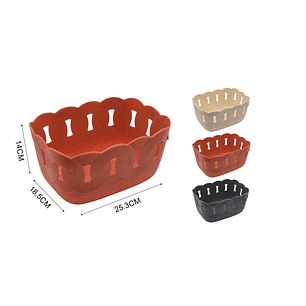  CESTA ORGANIZADORA DE PLASTICO 25.3CM