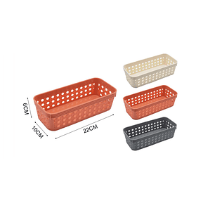  CESTA ORGANIZADORA DE PLASTICO 22CM