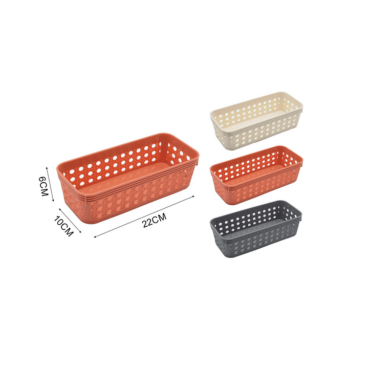 CESTA ORGANIZADORA DE PLASTICO 22CM 1