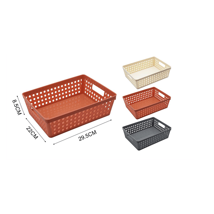  CESTA ORGANIZADORA DE PLASTICO 29.5CM 1