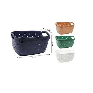 CESTA ORGANIZADORA DE PLASTICO MULTIUSOS 35.7CM