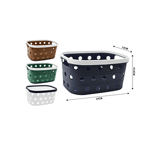 CESTA ORGANIZADORA DE PLASTICO MULTIUSOS 24CM