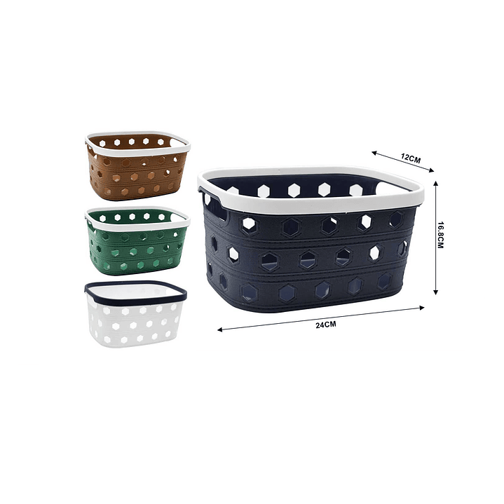 CESTA ORGANIZADORA DE PLASTICO MULTIUSOS 24CM 1