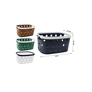 CESTA ORGANIZADORA DE PLASTICO MULTIUSOS 29CM