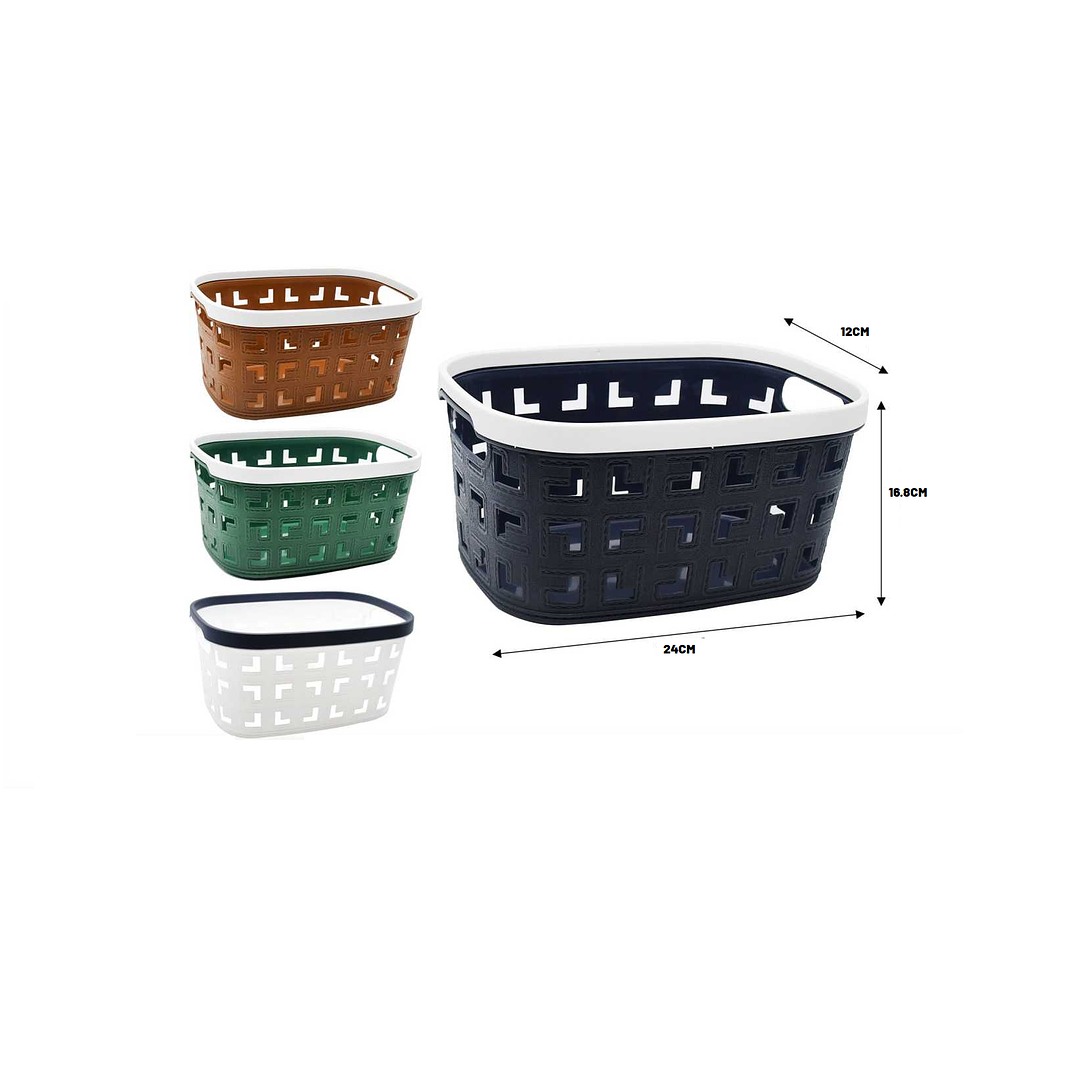 CESTA ORGANIZADORA DE PLASTICO MULTIUSOS 24CM 1