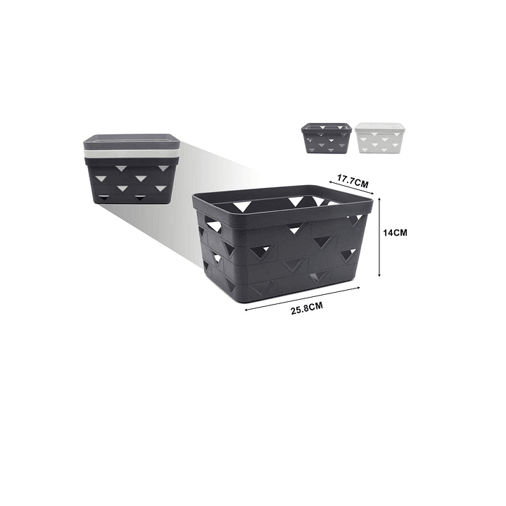 CESTA ORGANIZADORA DE PLASTICO MULTIUSOS 25.8CM 1