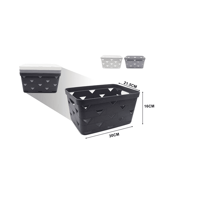 CESTA ORGANIZADORA DE PLASTICO MULTIUSOS 30CM 1