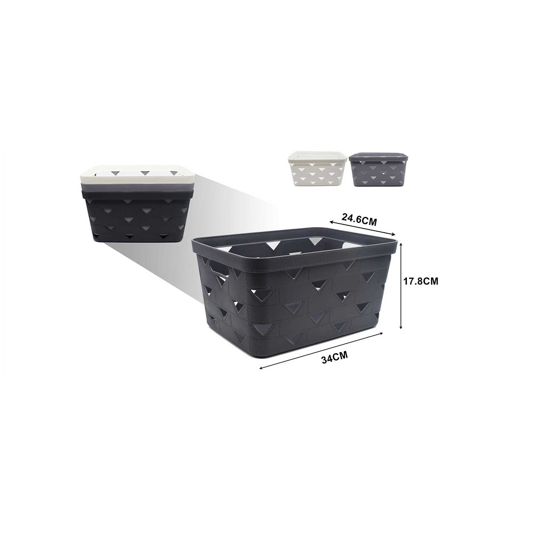 CESTA ORGANIZADORA DE PLASTICO MULTIUSOS 34CM 1