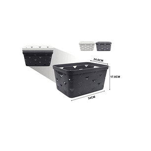 CESTA ORGANIZADORA DE PLASTICO MULTIUSOS 34CM