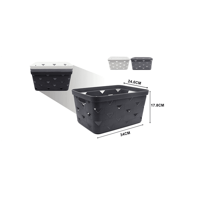 CESTA ORGANIZADORA DE PLASTICO MULTIUSOS 34CM 1