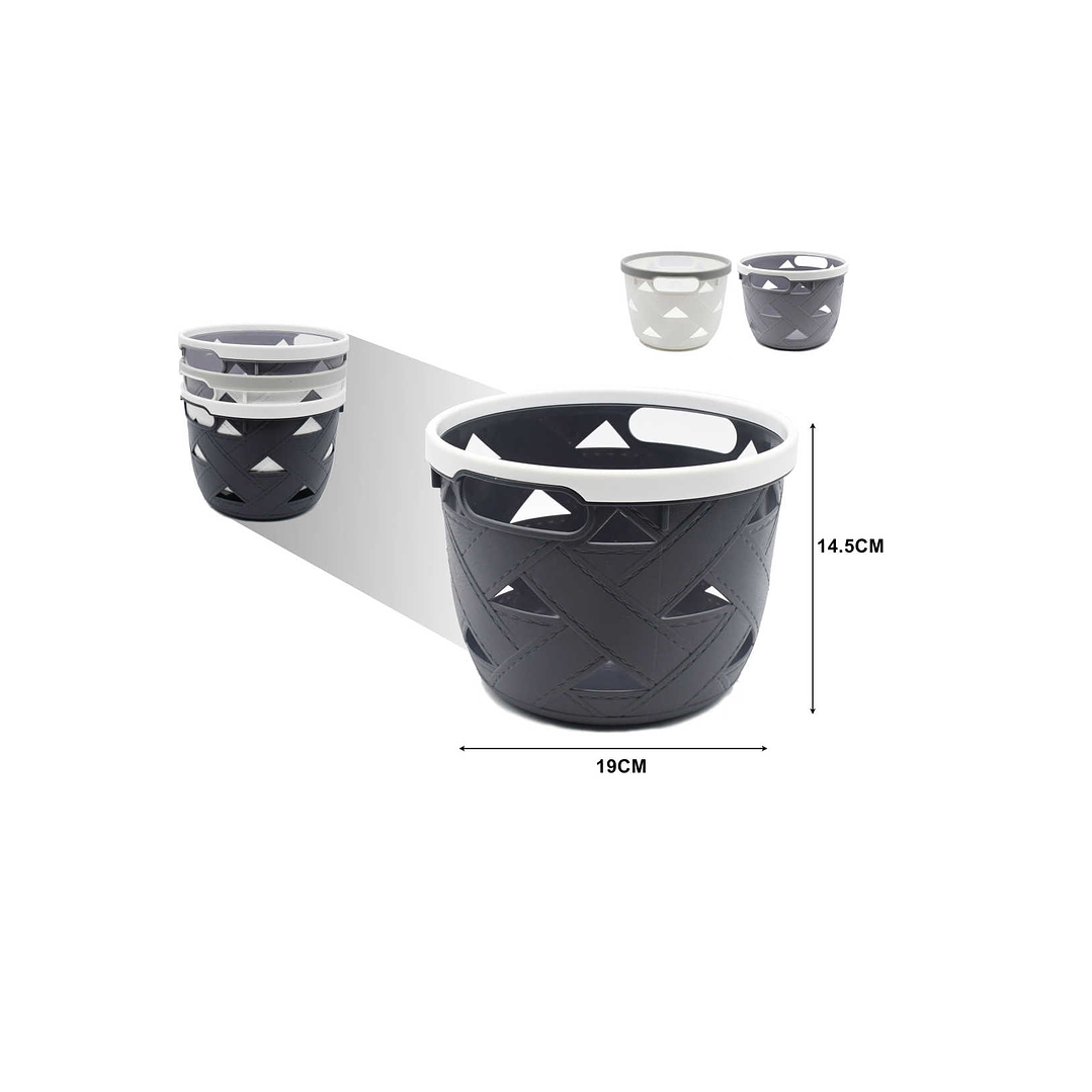 CANASTA ORGANIZADORA DE PLASTICO MULTIUSOS 19CM 1