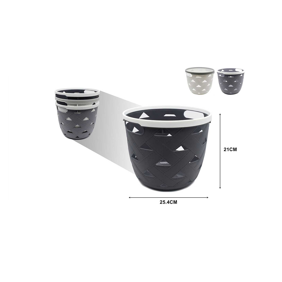 CANASTA ORGANIZADORA DE PLASTICO MULTIUSOS 25CM 1