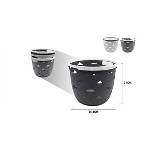 CANASTA ORGANIZADORA DE PLASTICO MULTIUSOS 25CM