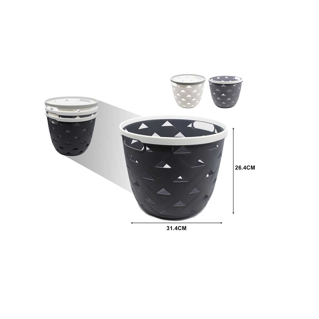 CANASTA ORGANIZADORA DE PLASTICO MULTIUSOS 31CM 1