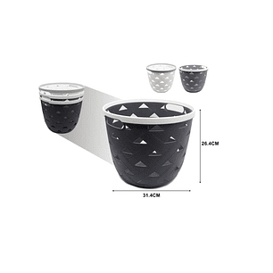 CANASTA ORGANIZADORA DE PLASTICO MULTIUSOS 31CM