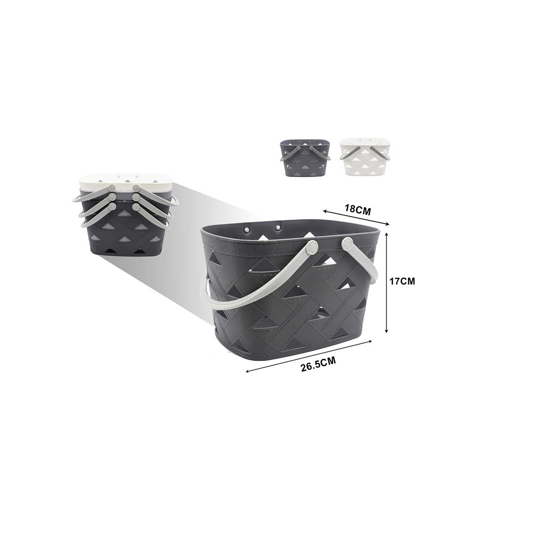 CANASTO ORGANIZADOR CON MANILLAS 26.5CM 1