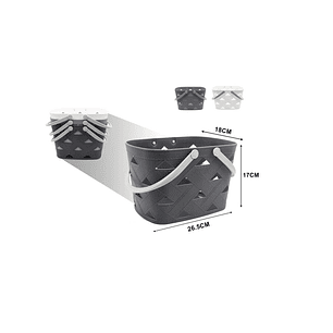 CANASTO ORGANIZADOR CON MANILLAS 26.5CM