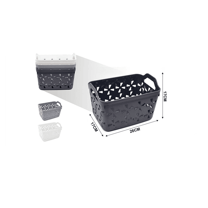 CESTA DE PLASTICO MULTIUSOS 26CM 1