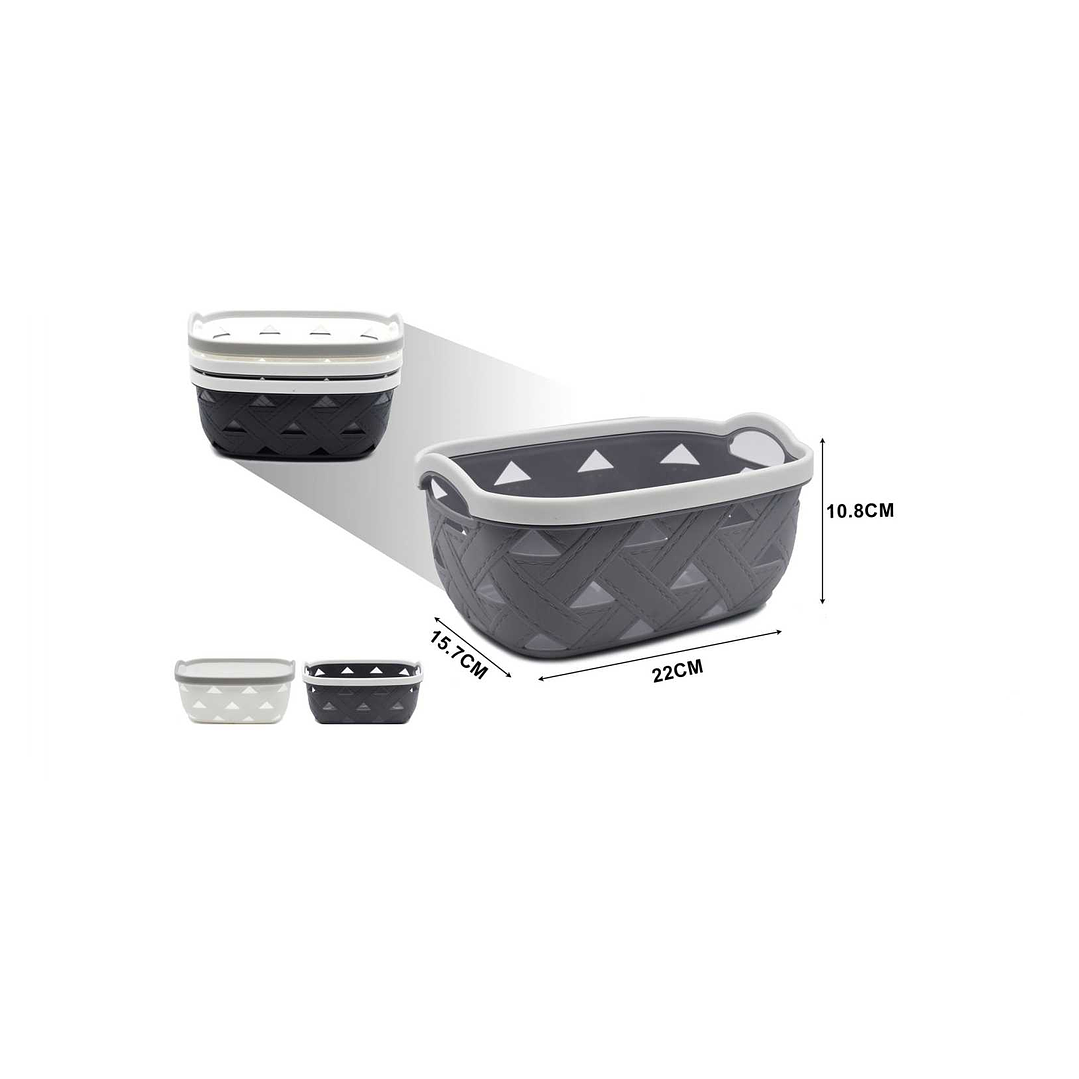 CESTA ORGANIZADORA DE PLASTICO MULTIUSOS 22CM 1