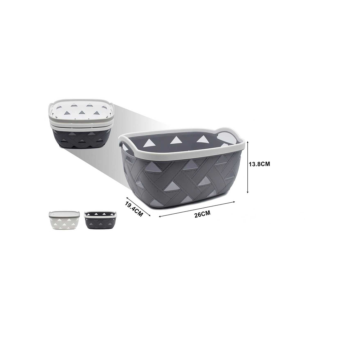 CESTA ORGANIZADORA DE PLASTICO MULTIUSOS 26CM 1