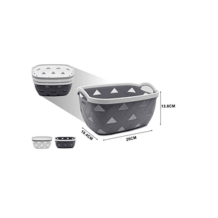 CESTA ORGANIZADORA DE PLASTICO MULTIUSOS 26CM