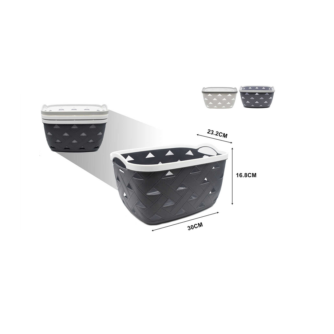 CESTA ORGANIZADORA DE PLASTICO MULTIUSOS 30CM 1