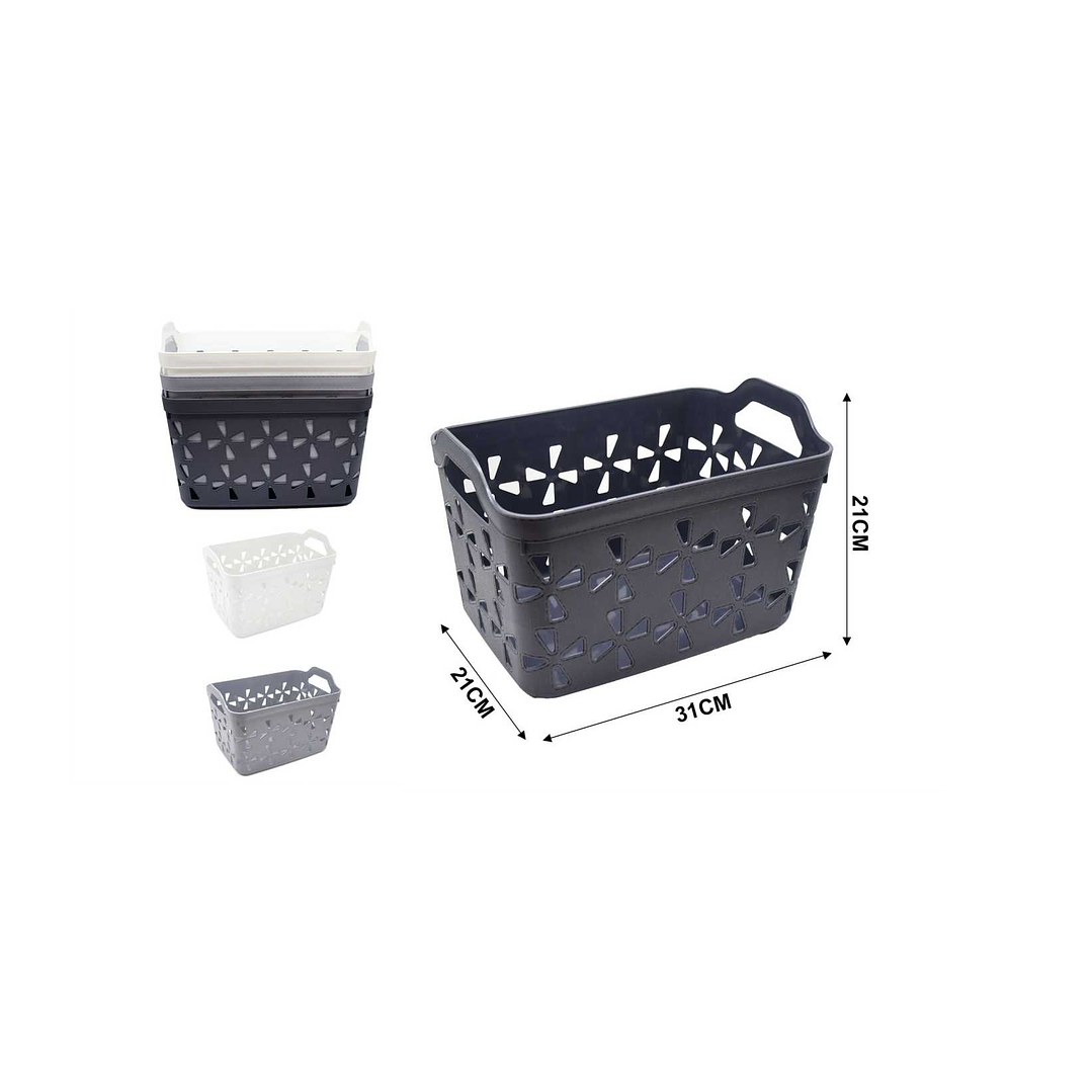 CESTA DE PLASTICO MULTIUSOS 31CM 1