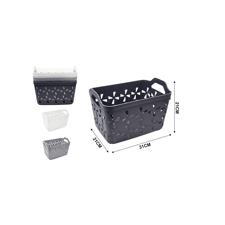 CESTA DE PLASTICO MULTIUSOS 31CM 1