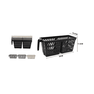 CESTA ORGANIZADORA DE PLASTICO CON DIVISIÓN 30CM