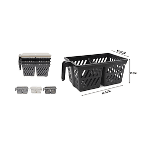 CESTA ORGANIZADORA DE PLASTICO CON DIVISIÓN 10.5CM