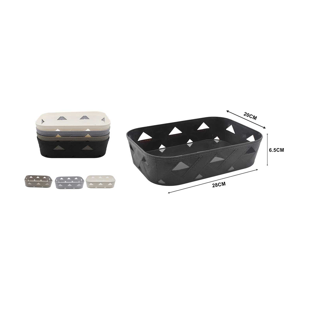 CESTA ORGANIZADORA DE PLASTICO MULTIUSOS 28CM 1