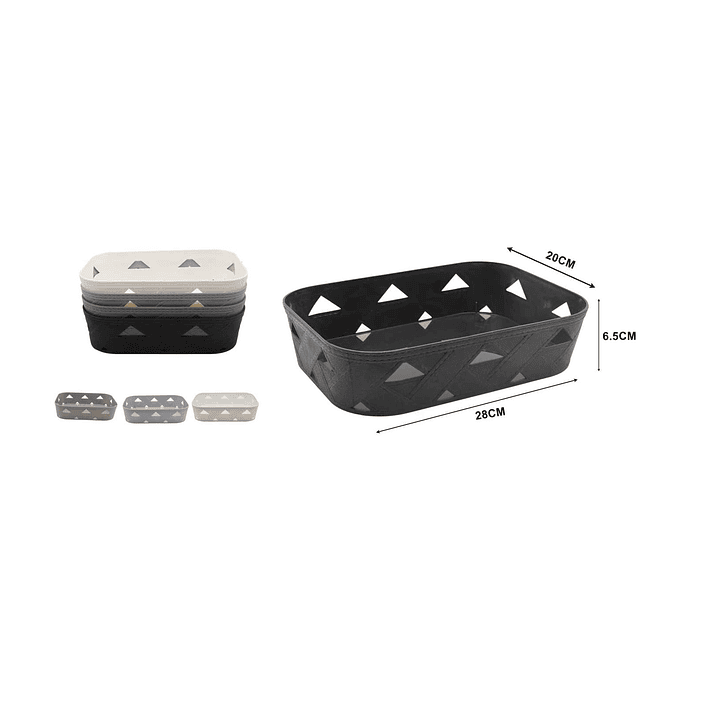 CESTA ORGANIZADORA DE PLASTICO MULTIUSOS 28CM 1