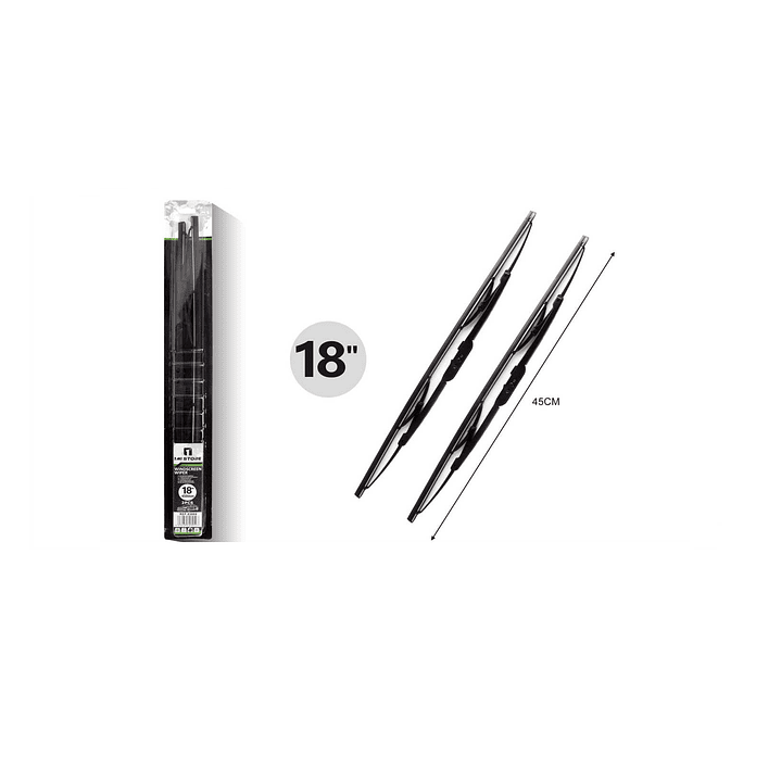 PACK DE 2 LIMPIAPARABRISAS TRADICIONALES 18