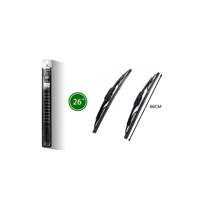 PACK DE 2 LIMPIAPARABRISAS TRADICIONALES 26