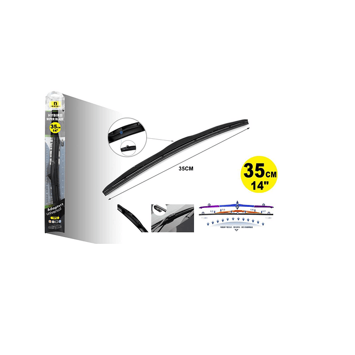 PLUMILLA LIMPIAPARABRISA HÍBRIDA DE 14
