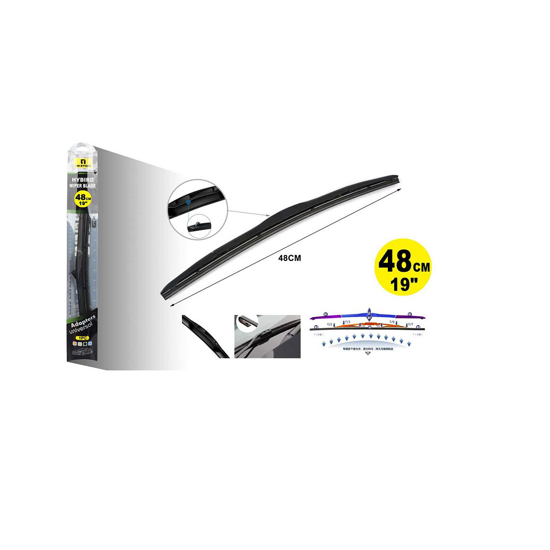 PLUMILLA LIMPIAPARABRISA HÍBRIDA DE 19