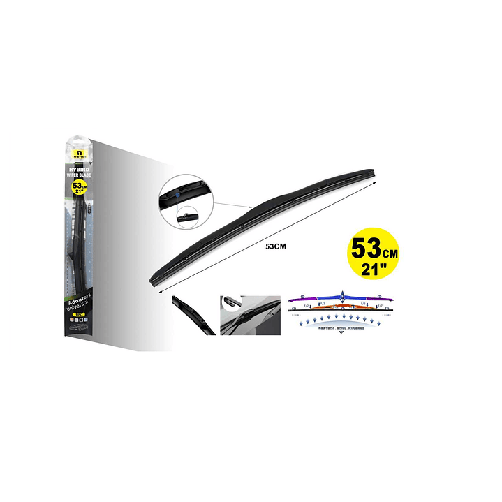PLUMILLA LIMPIAPARABRISA HÍBRIDA DE 21