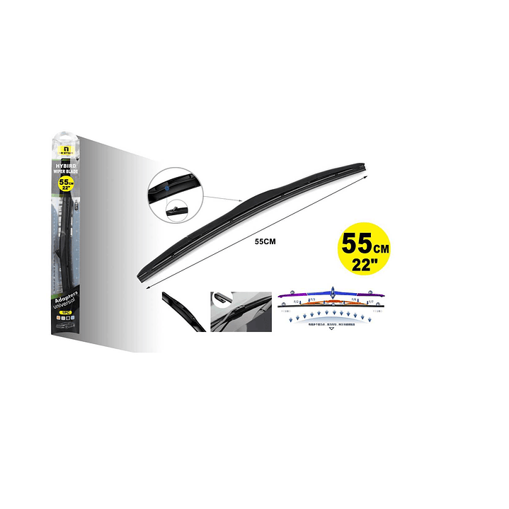 PLUMILLA LIMPIAPARABRISA HÍBRIDA DE 22