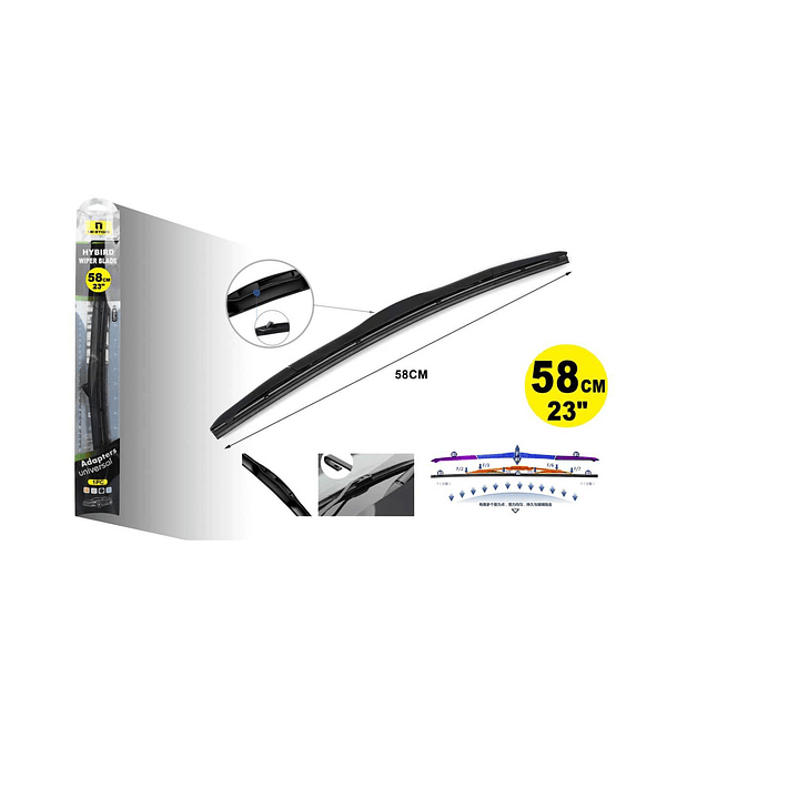 PLUMILLA LIMPIAPARABRISA HÍBRIDA DE 23