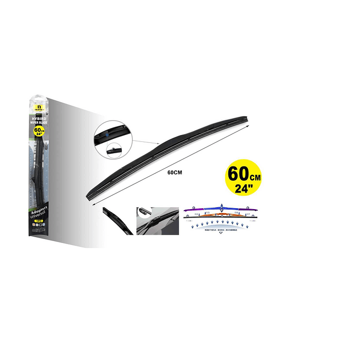 PLUMILLA LIMPIAPARABRISA HÍBRIDA DE 24