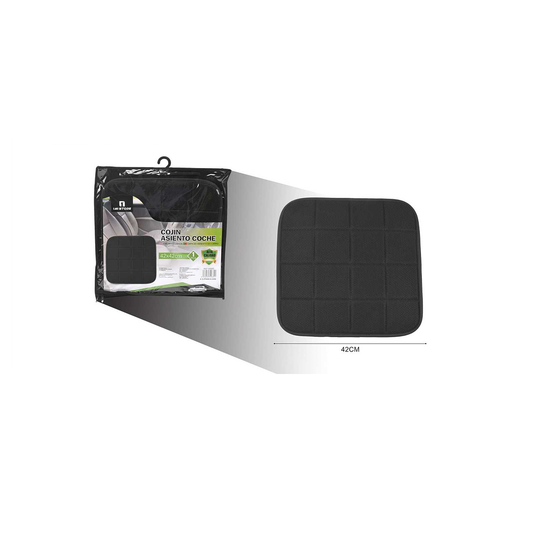 COJÍN CUADRADO DE ASIENTO COLOR NEGRO 42X42CM 1