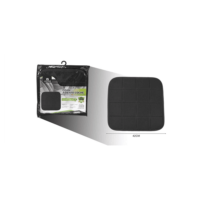 COJÍN CUADRADO DE ASIENTO COLOR NEGRO 42X42CM 1