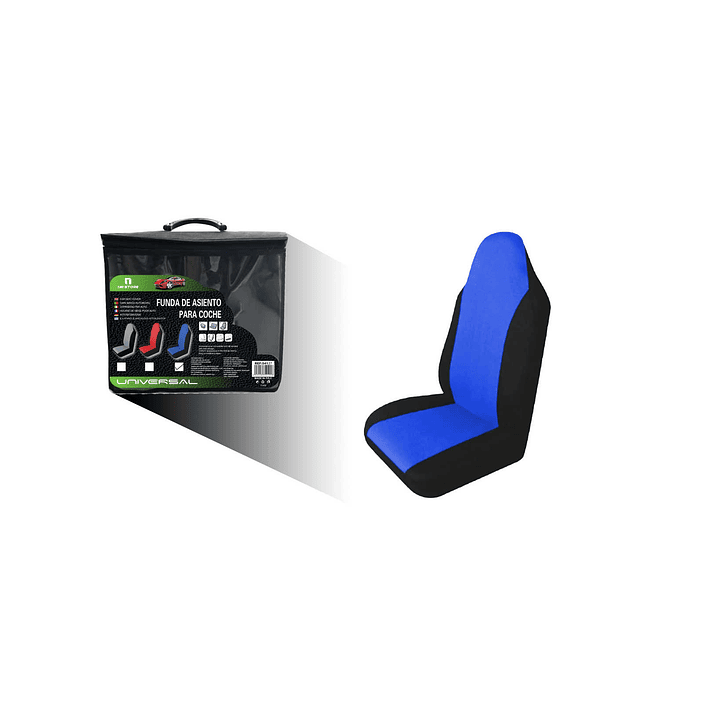 FUNDA (1) DE ASIENTO PARA COCHE NEGRO Y AZUL 1
