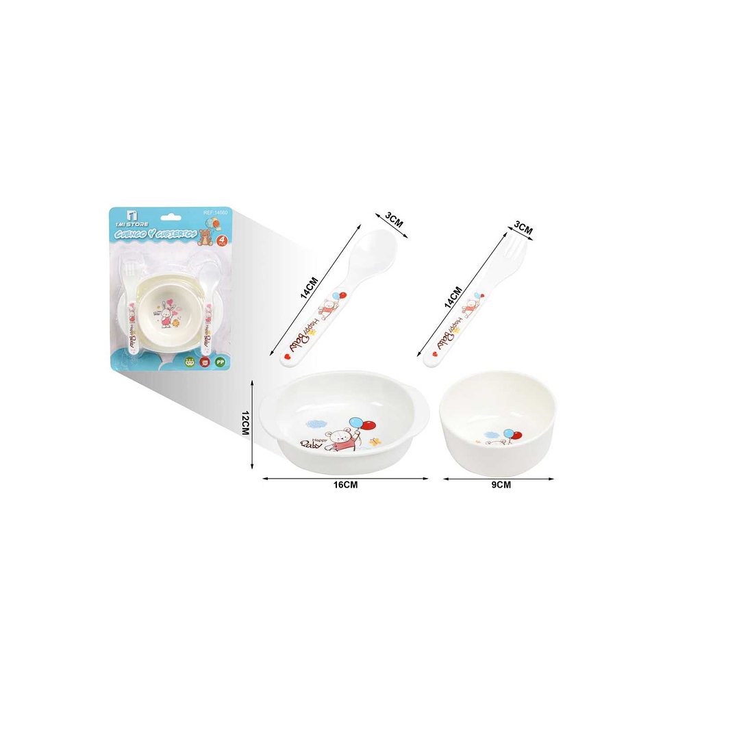 SET DE CUENCO Y CUBIERTOS HAPPY BABY 1