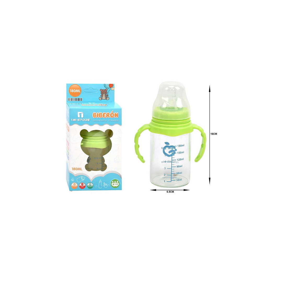 MAMADERA DE VIDRIO 180ML 1