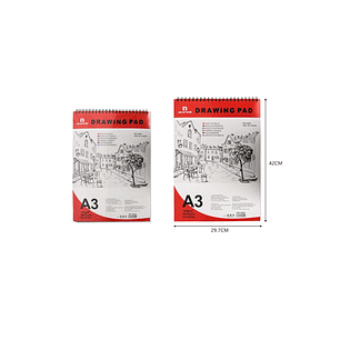 BLOC DE DIBUJO PARA LÁPIZ, CARBONCILLO, PASTELES Y TINTAS FINAS.